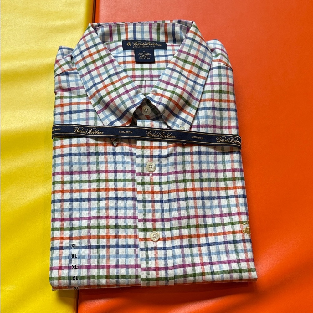 Brooks Brothers Multicolored Plaid Men's Shirt